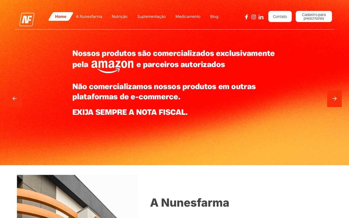 Site da Nunesfarma